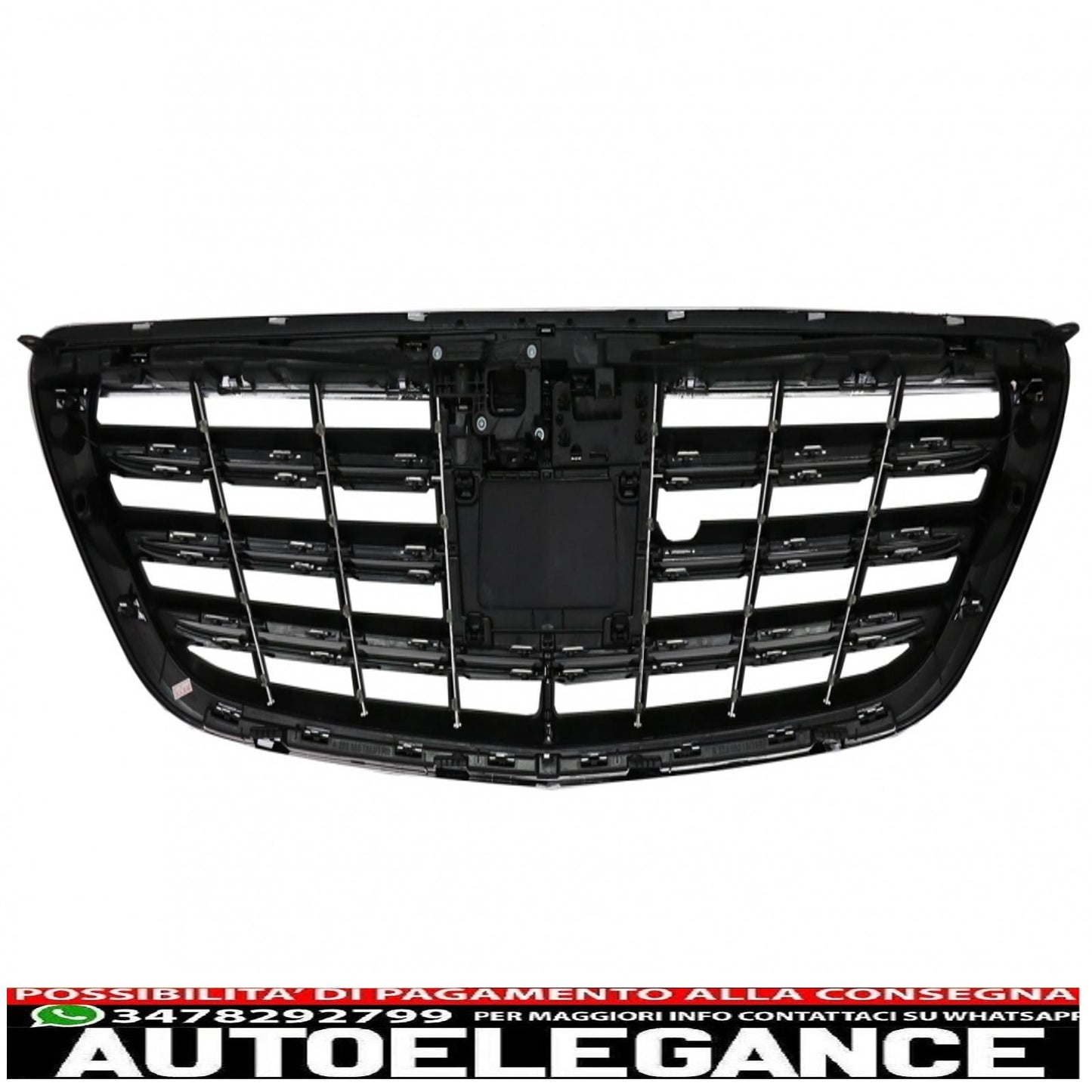 front bumper suitable for mercedes s class w222 (2013-06.2017) s63 design with chrome central grille