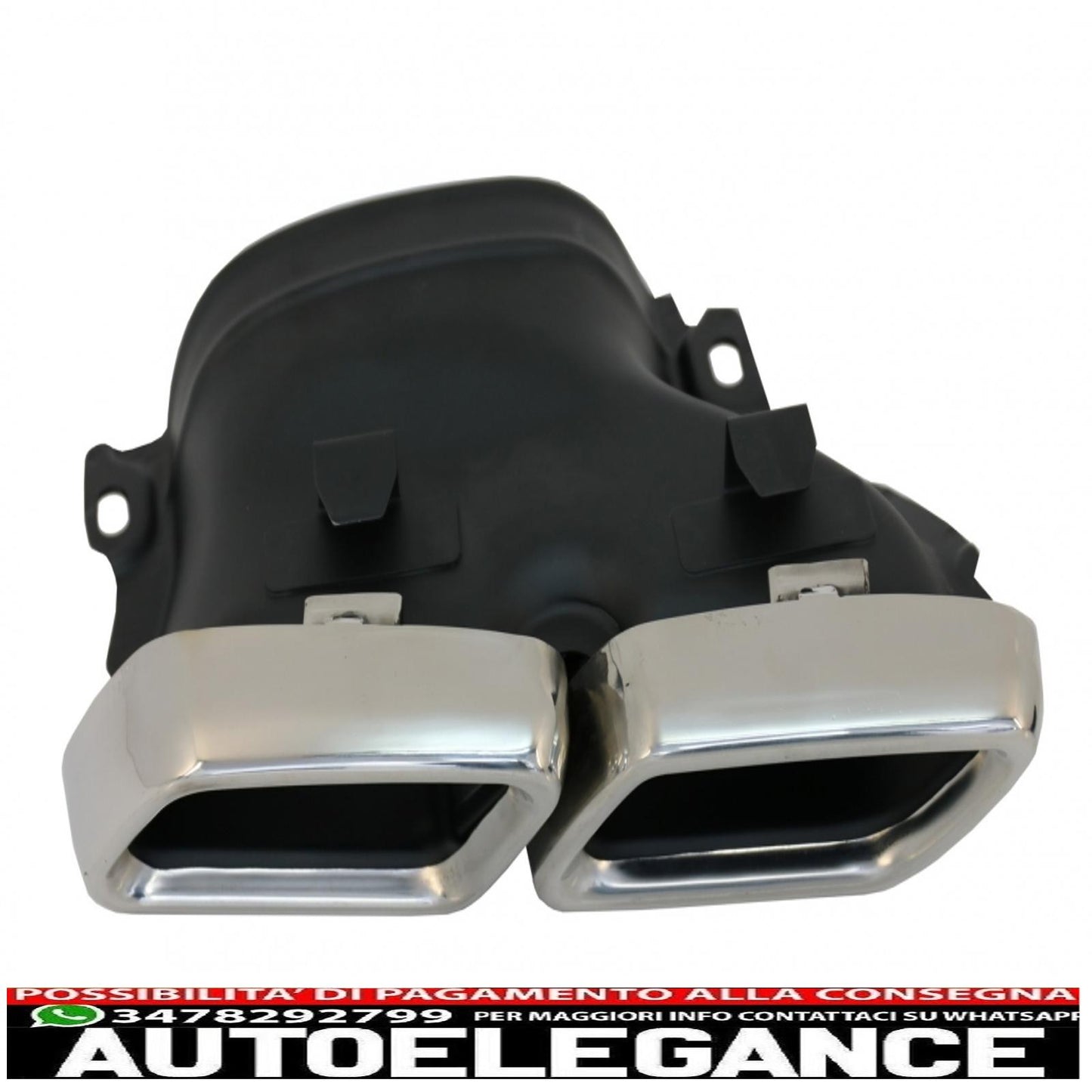 Diffusore d'aria per paraurti posteriore con terminali di scarico adatto per mercedes classe gls x166 suv facelift (09.2015-2019) design gls63