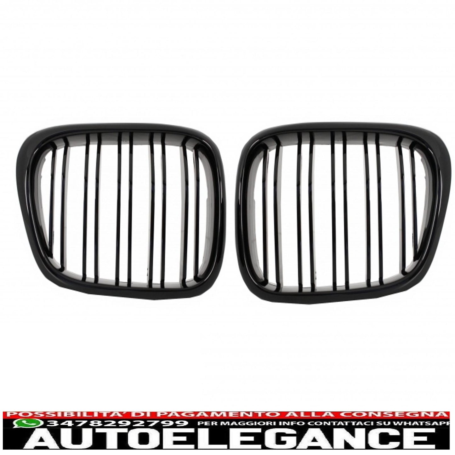 body kit bmw serie 5 e39 (1997-2003) design m5 con fendinebbia fumo e griglie centrali AUTOELEGANCERICAMBI