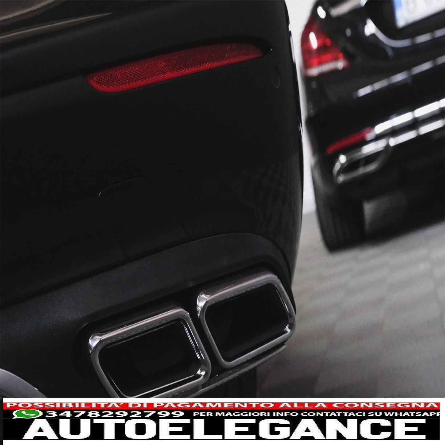 Diffusore d'aria per paraurti posteriore adatto per mercedes classe e w213 s213 standard (2016-2019) e63 design edizione cromata