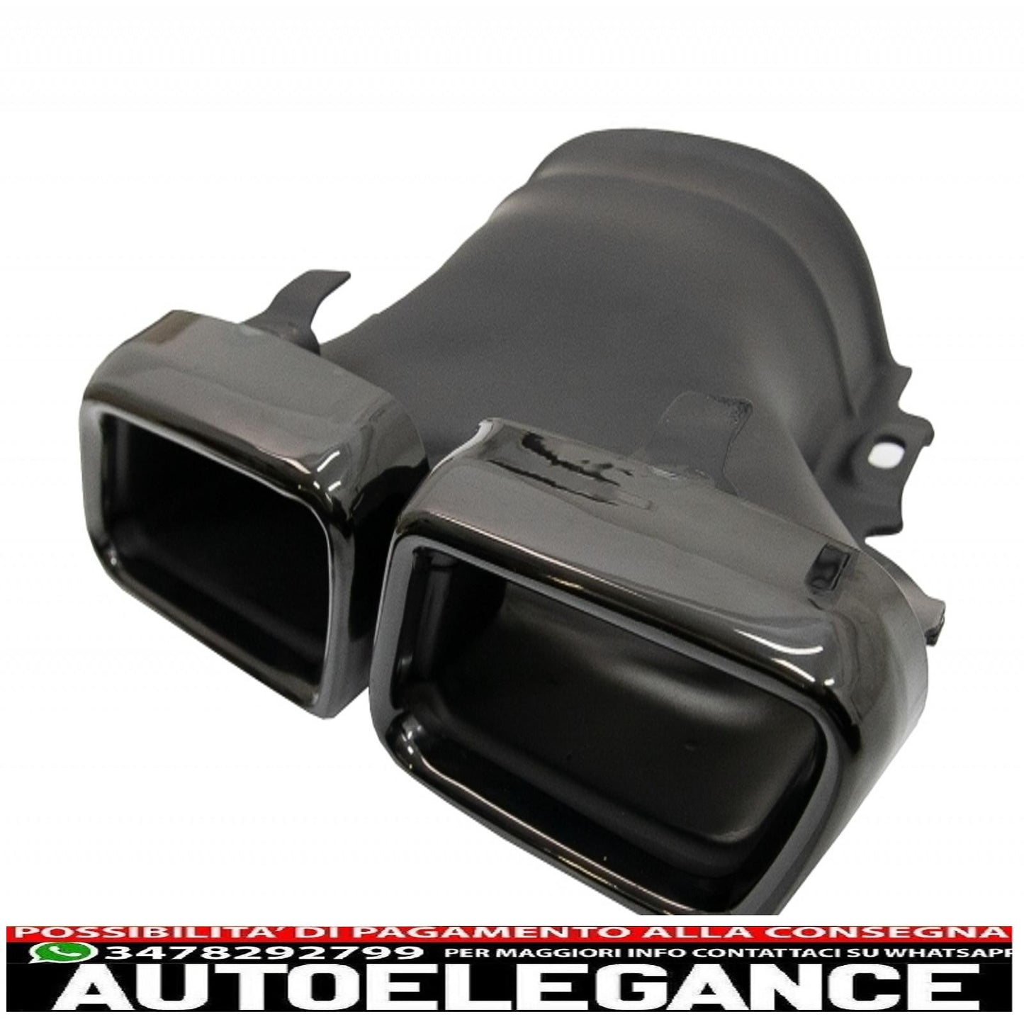 diffusore d'aria per paraurti posteriore con terminali di scarico nero adatto per mercedes classe e w213 amg line (2016-2019) design e63