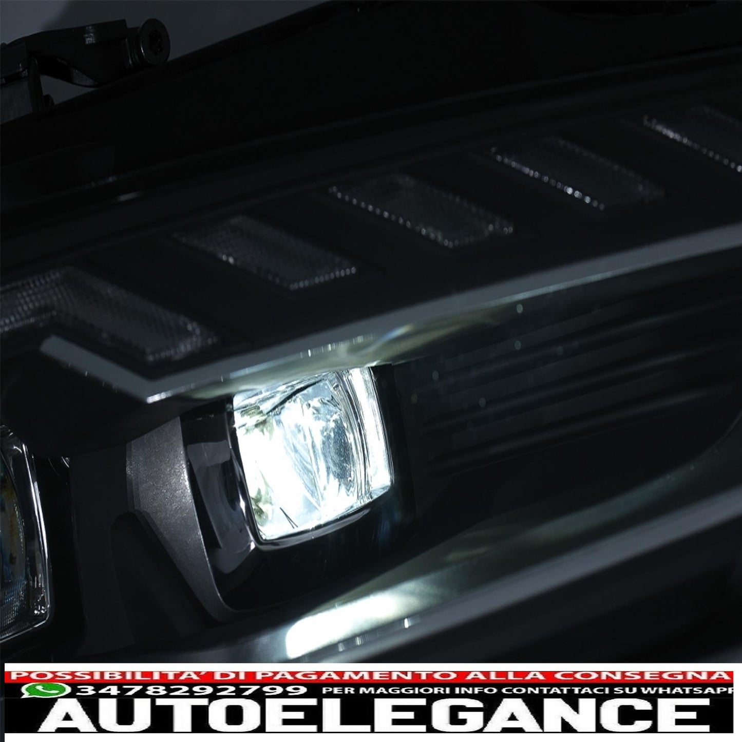 full led headlights suitable for audi a4 b8.5 facelift (2012-2015) dynamic sequential cornering lights black design a4 b9.5