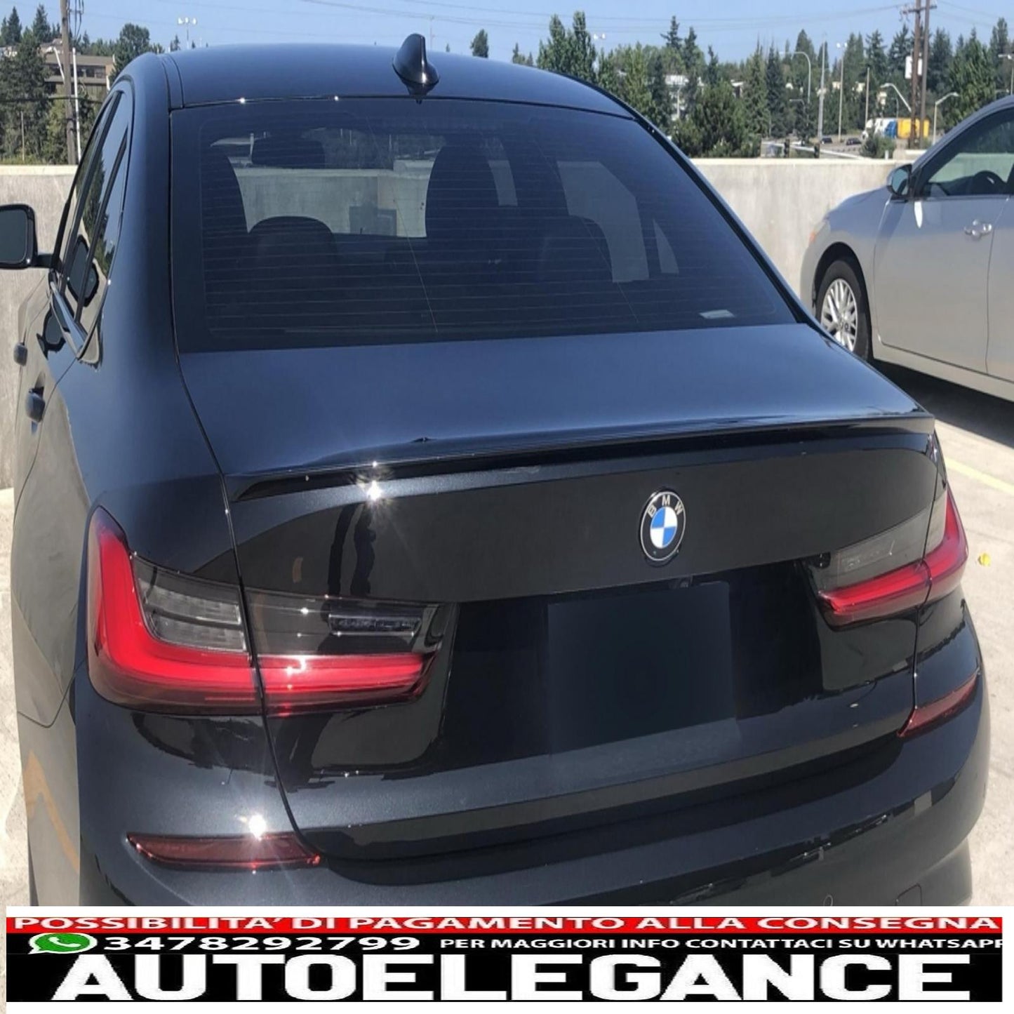 Boot Spoiler Suitable for BMW 3 Series G20 Sedan (2019 onwards) Piano Black