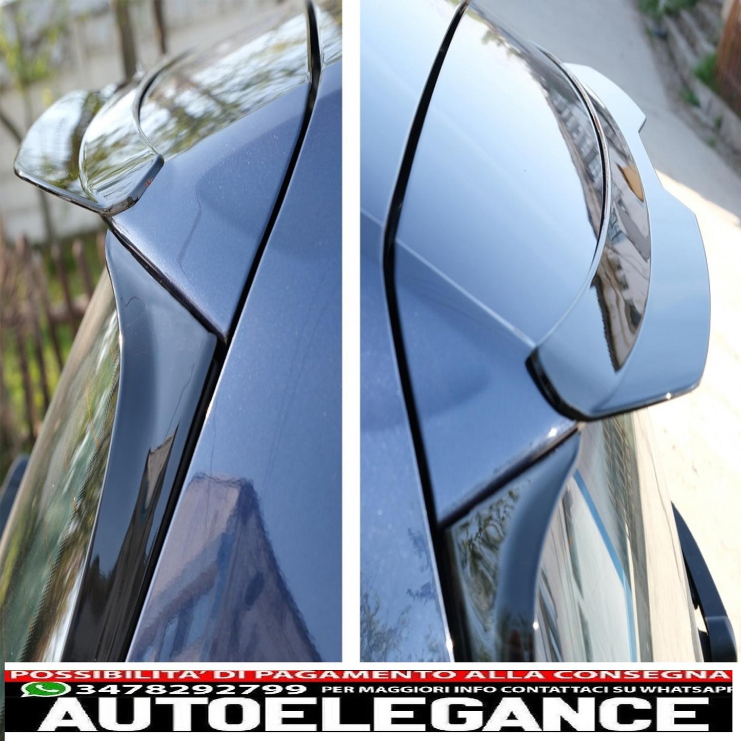 Rear Window Wing Spoiler Suitable for VW Golf 7 & 7.5 (2012-2020) GTI Piano Black Design
