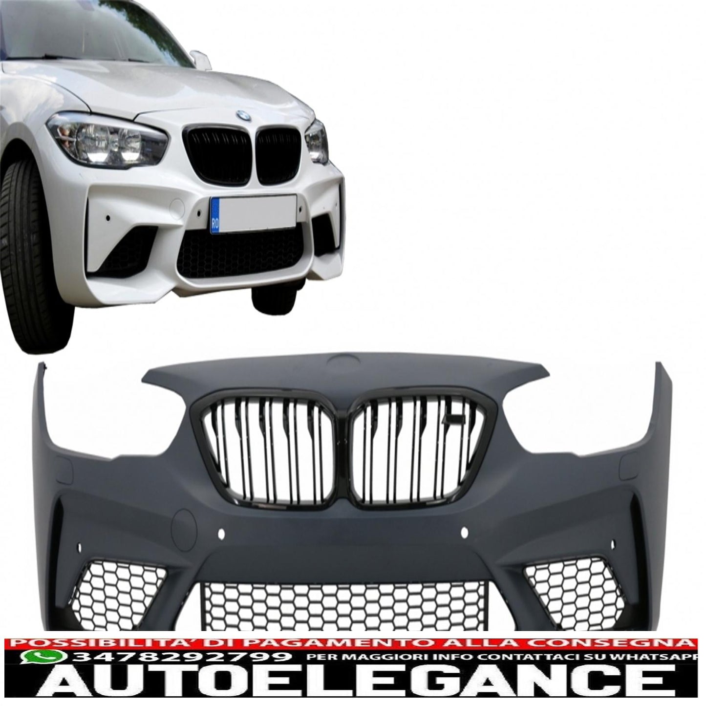 front bumper suitable for bmw 1 series f20 f21 lci (2015-06.2019) m2 design