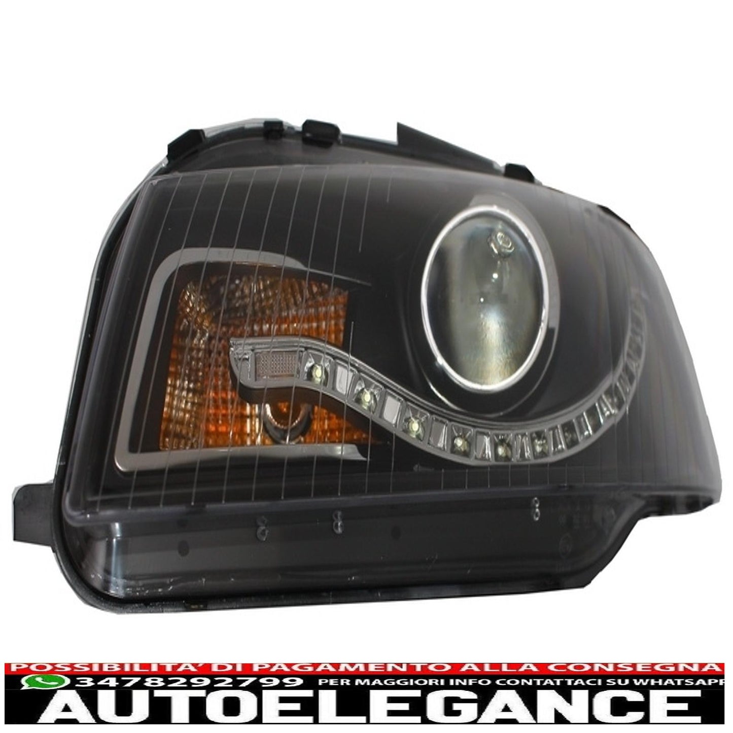 front bumper with fog lamp suitable for audi a3 8p 8pa facelift rs3 design (2009-2012) and black optic drl headlights