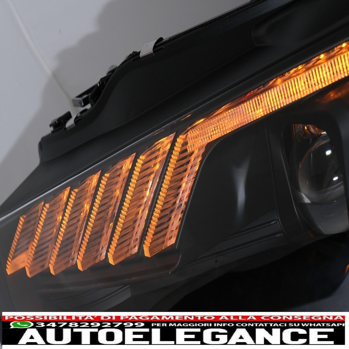 xenon led drl headlights suitable for audi a4 b8.5 facelift (2012-2015) dynamic sequential turning light black