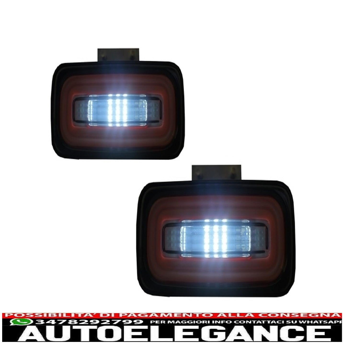 barra luminosa fanali posteriori a led con paraurti posteriore fendinebbia adatta per mercedes classe g w463 (1989-2015) fumè AUTOELEGANCERICAMBI