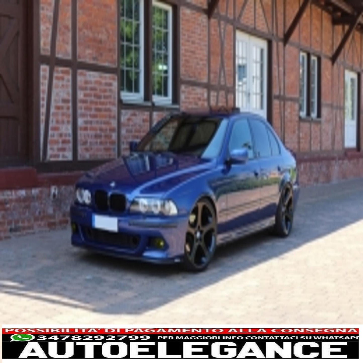 front bumper suitable for bmw e39 5 series (1995-2003) with yellow fog lights m5 look