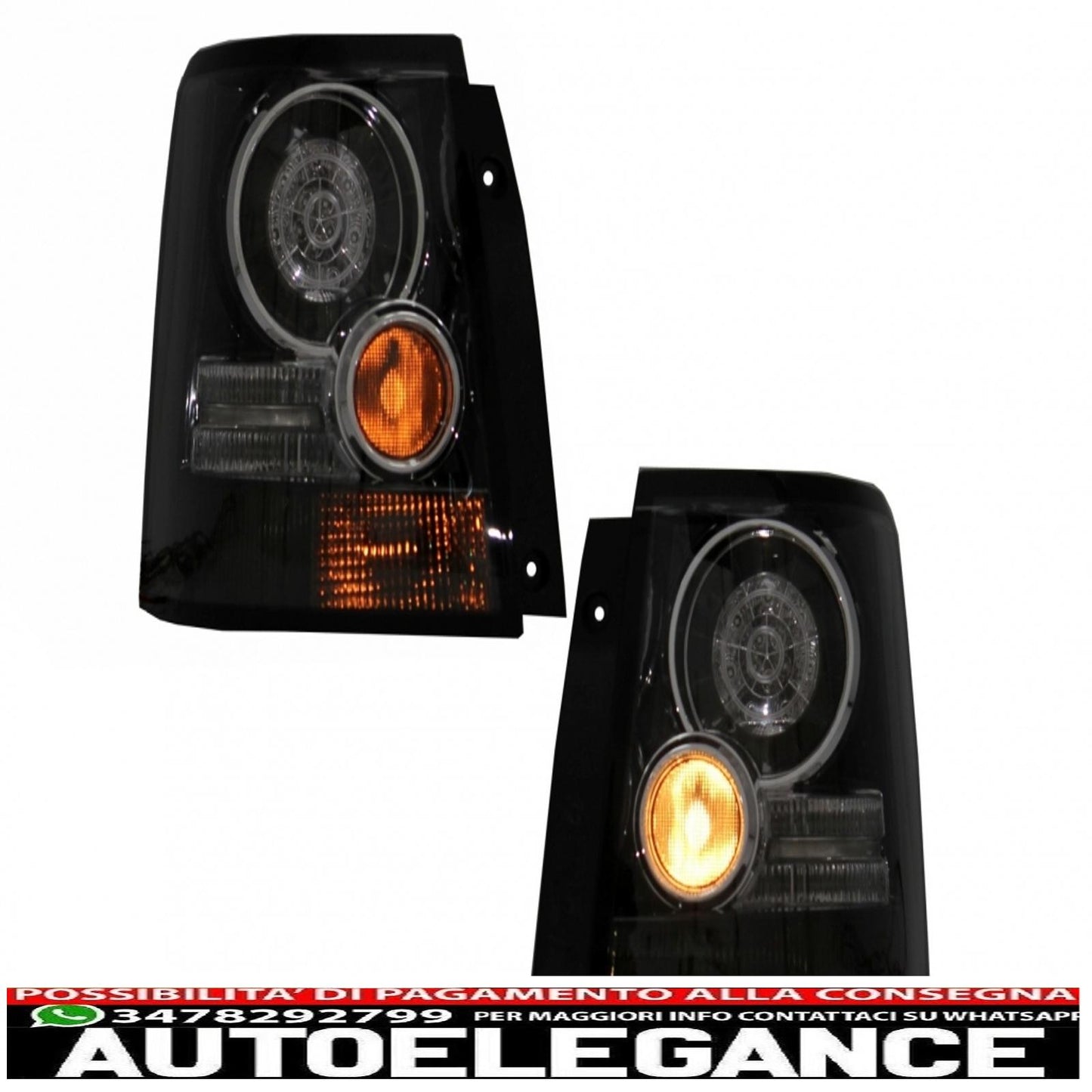 led rear lights suitable for range rover sport l320 (2005-2013) restyling autobiography design black