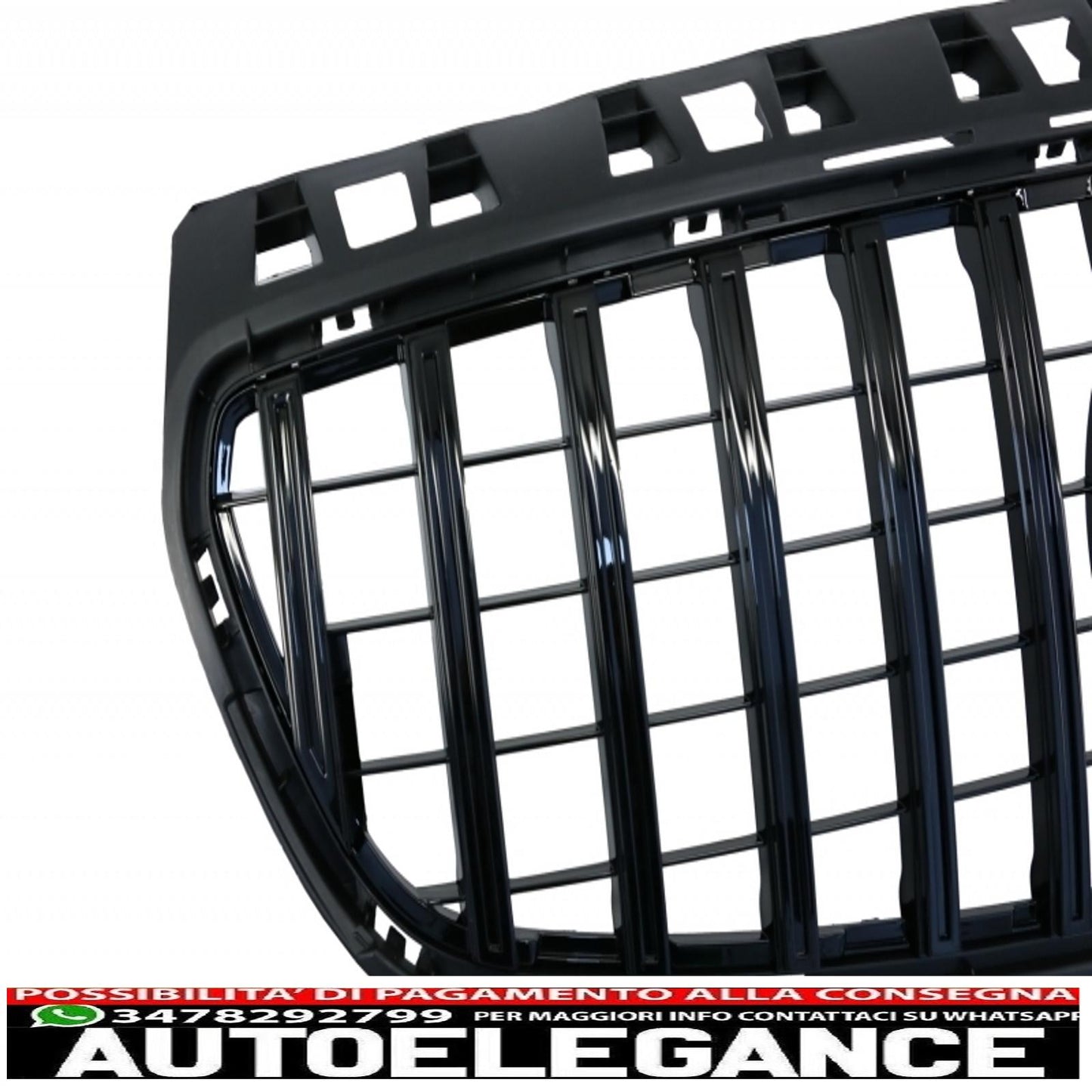 air diffuser with exhaust tips and panamericana gt-r grille all black for mercedes a class w176 (2012-08.2015) sport package