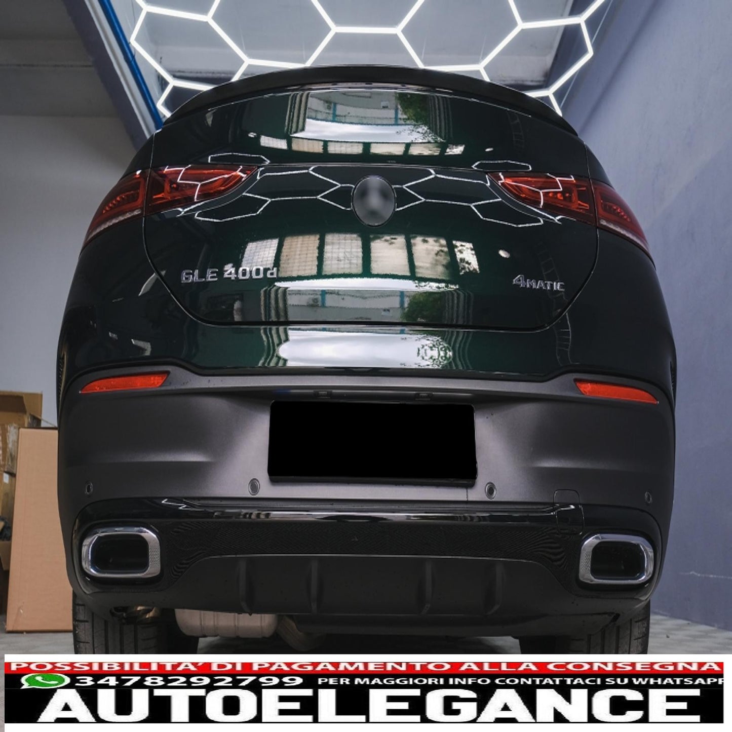 Trunk lid spoiler suitable for mercedes gle coupe c167 (2020-up) piano black