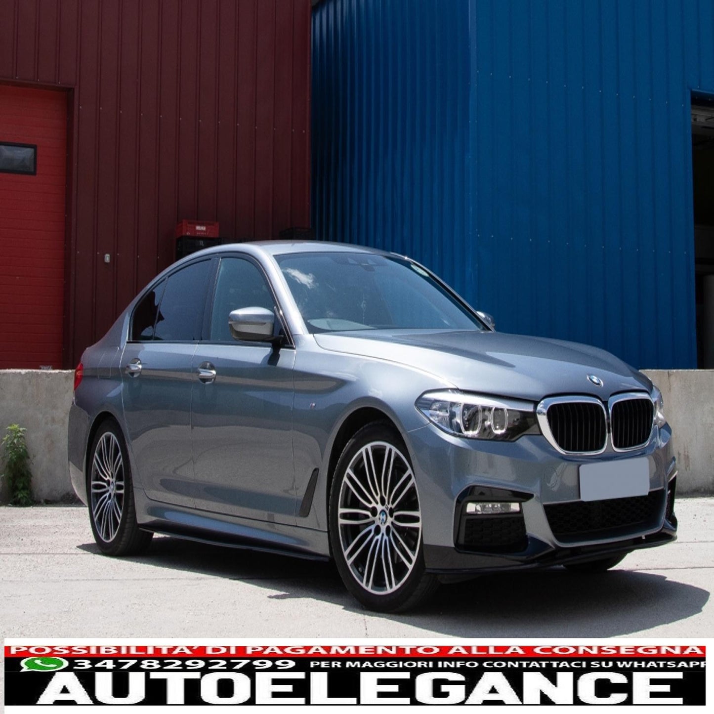 Front Bumper Spoiler Lip Fit For BMW 5 Series G30 Limousine G31 Touring (2017-2019) M Sport Design Piano Black