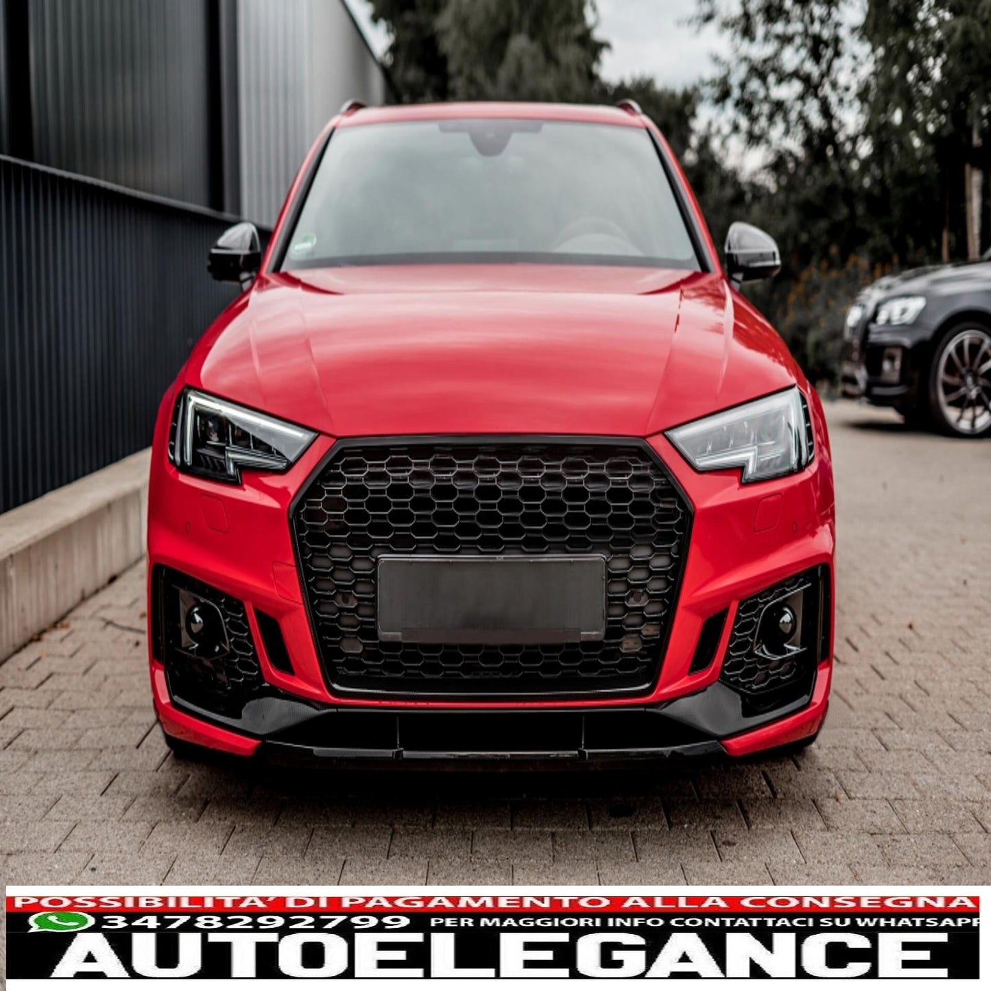 front bumper suitable for audi a4 b9 8w limousine avant (2016-2018) quattro rs4 design