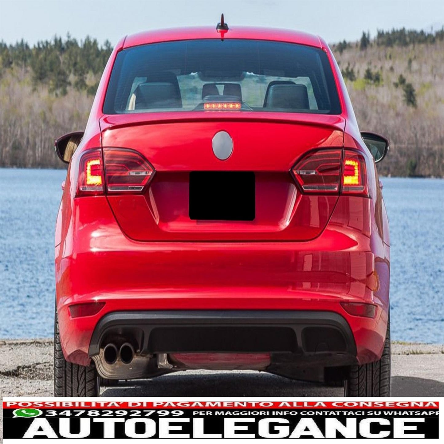 Diffusore aria paraurti posteriore adatto per vw jetta mk6 vi (2011-2014) gli design