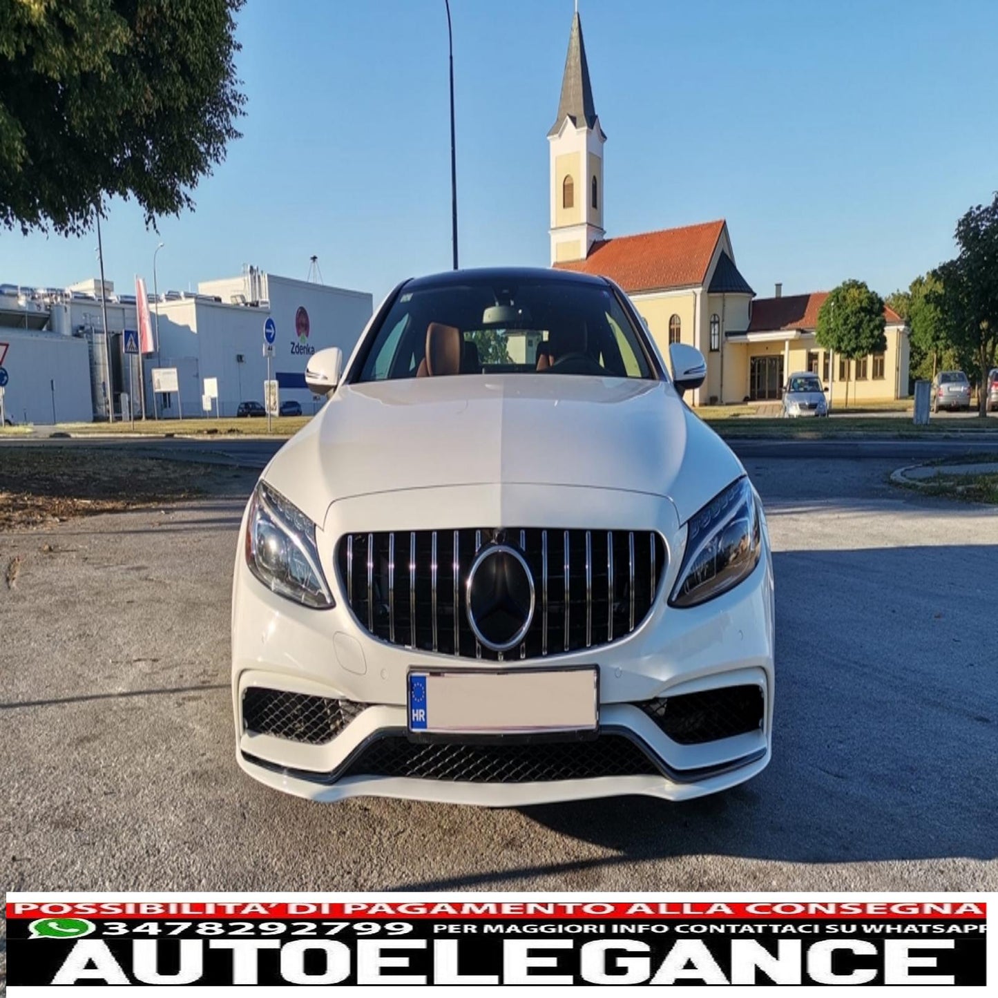 Front bumper suitable for mercedes c class w205 s205 (2014-2020) limousine model t coupe cabriolet design c63 without front grille