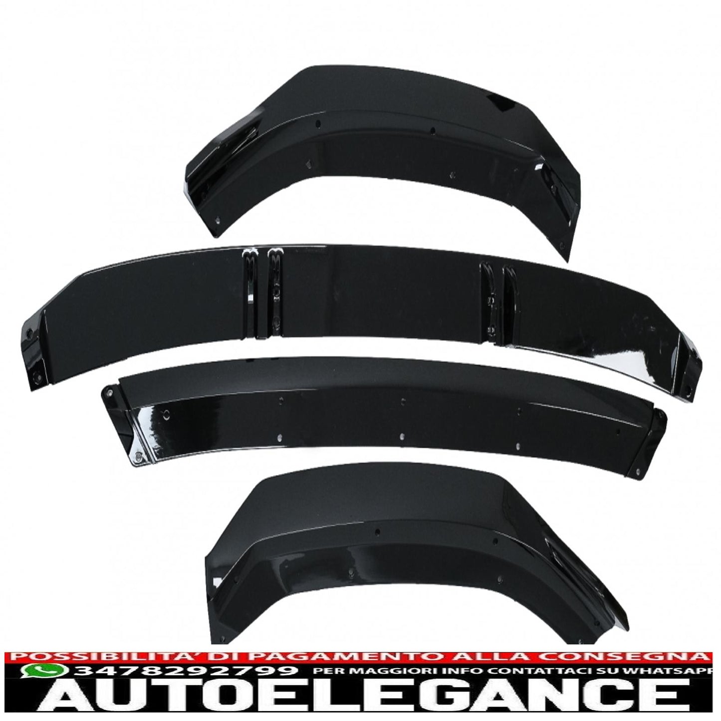 Additional spoiler for front bumper suitable for audi a3 8v restyling s-line (2017-up) piano black