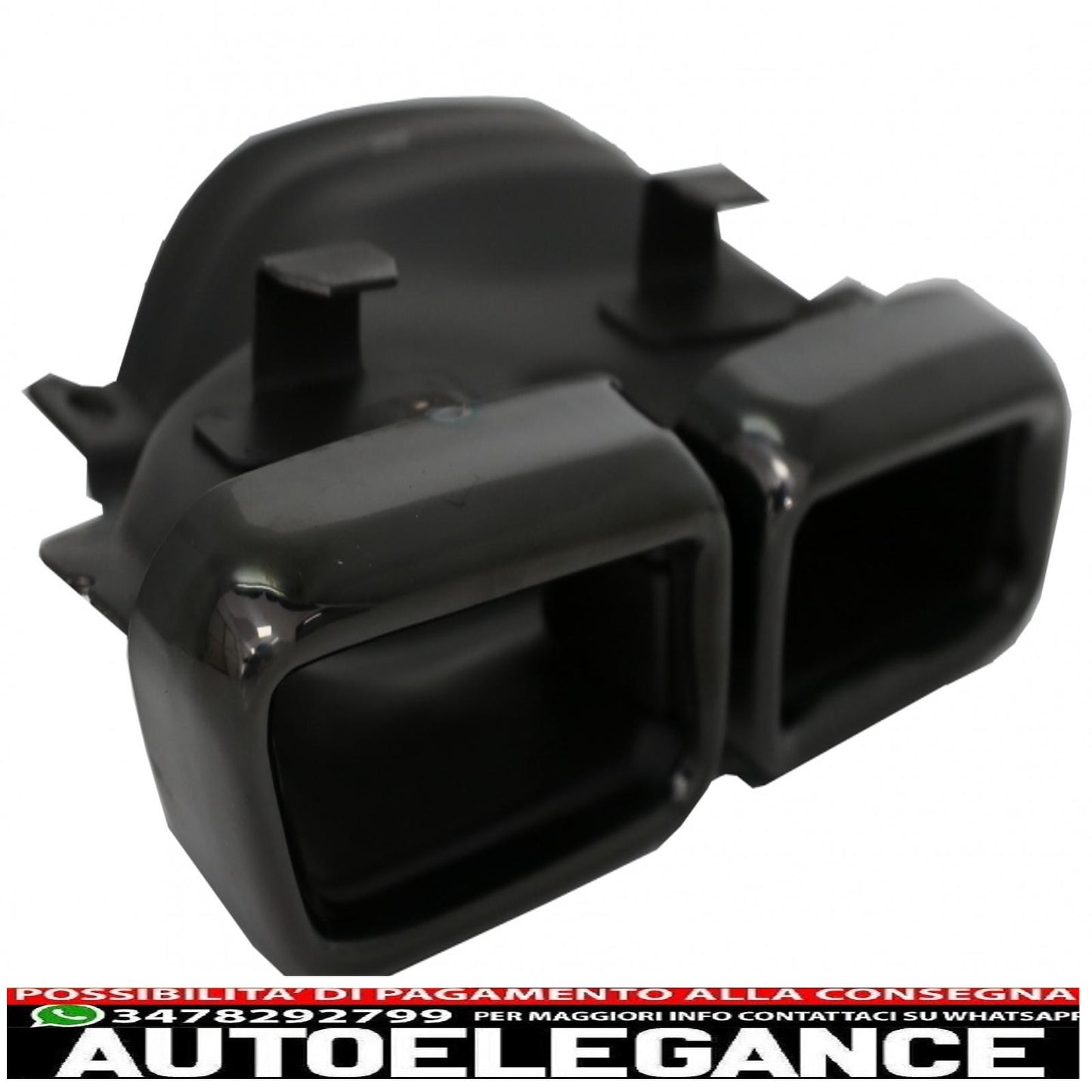 diffusore posteriore con terminali di scarico adatto per mercedes gle w166 suv sport line (2015-2018) pacchetto notturno