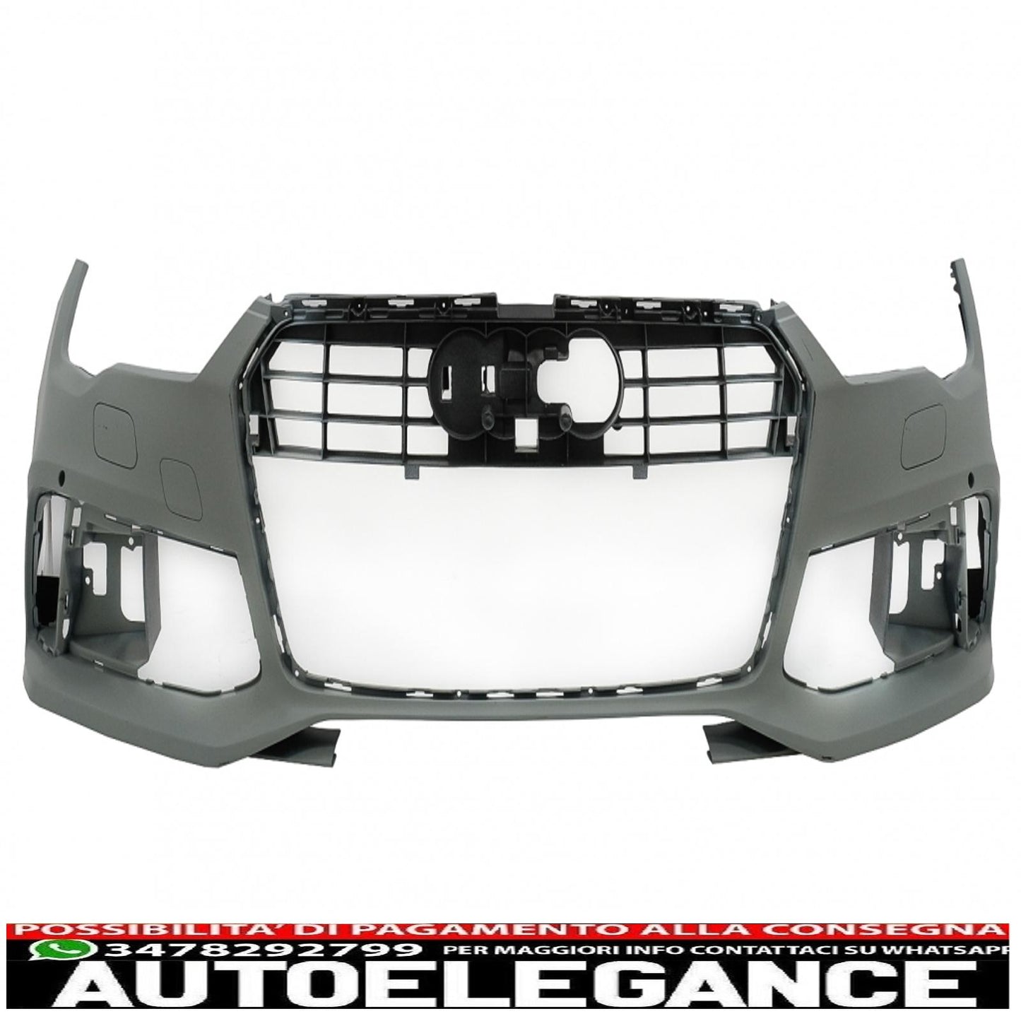 front bumper with central grille suitable for audi a7 4g facelift (2015-2018) rs7 design