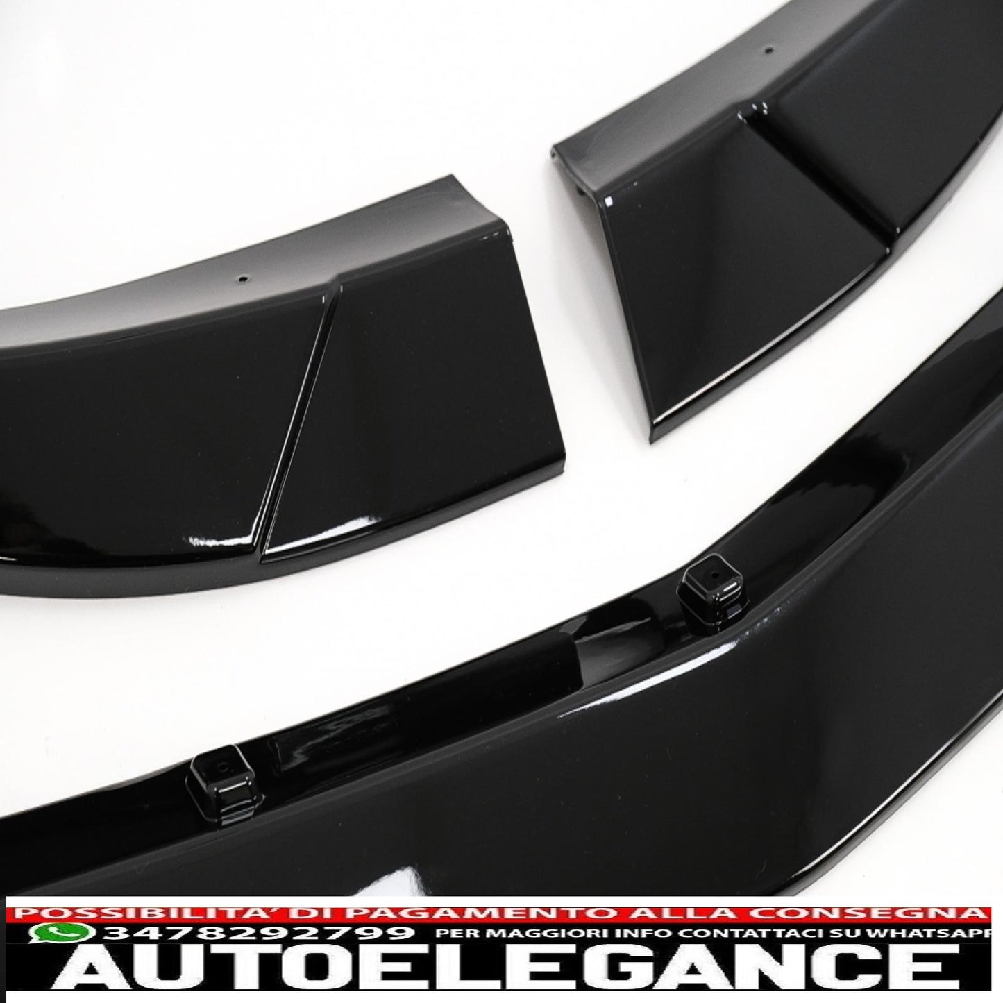 Front Bumper Spoiler Lip Extension Fit For Mercedes C Class W204 S204 C204 Sport Line (2011-2014) Piano Black