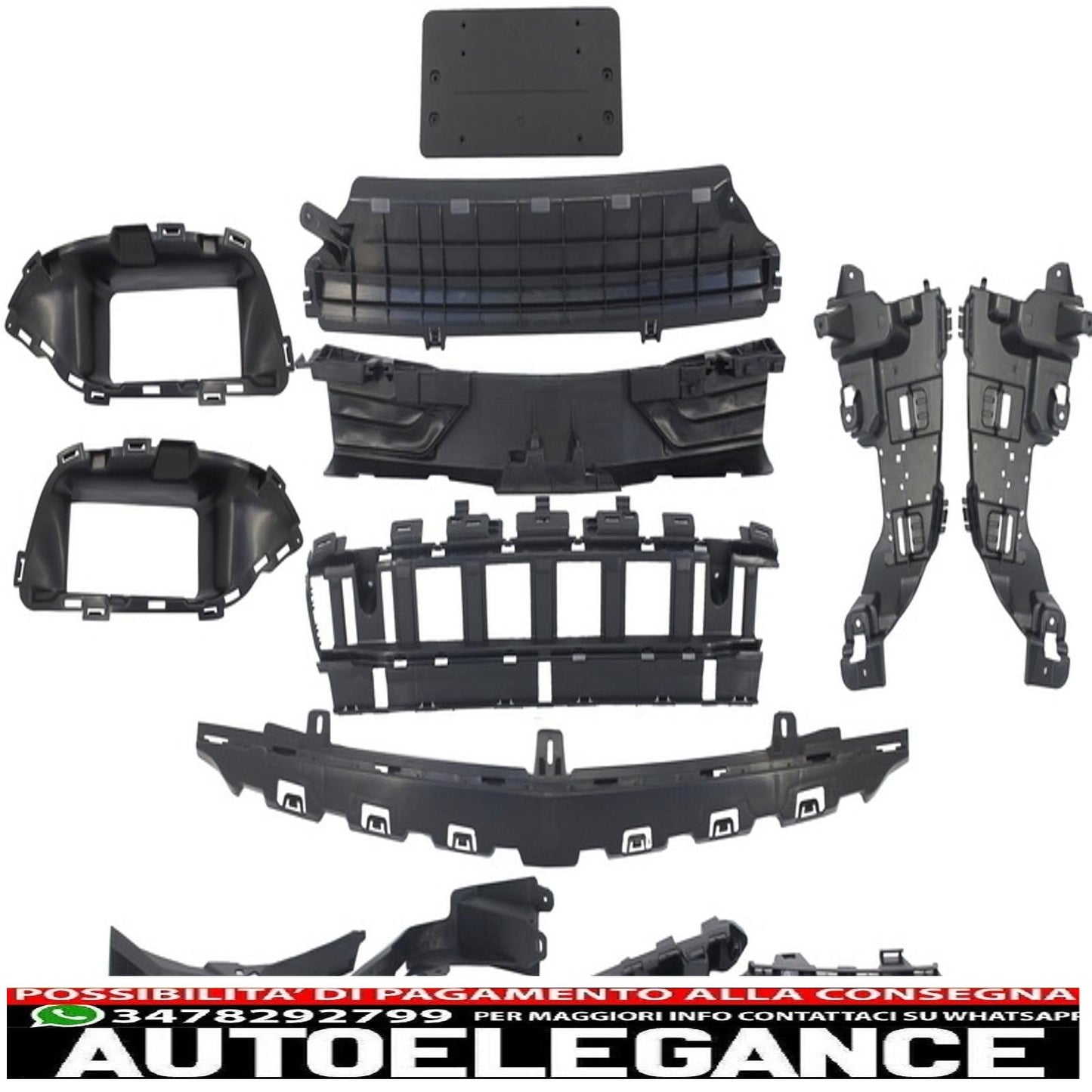 kit carrozzeria completo adatto per mercedes classe c w205 berlina (2014-2018) con griglia anteriore c63 a-design