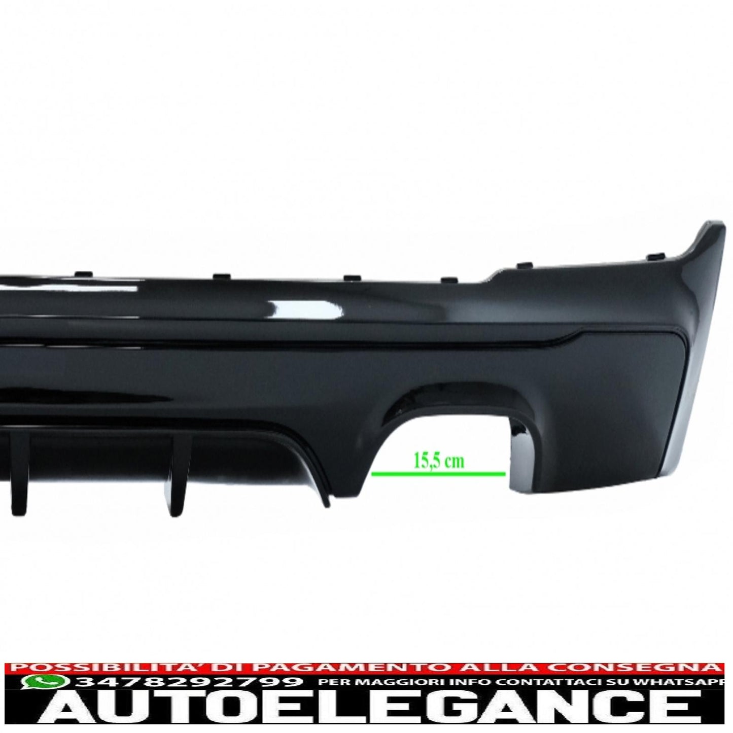paraurti posteriore spoiler mantovana diffusore doppia uscita adatto per bmw serie 2 f22 f23 (2013-) m performance design brillante edizione nera