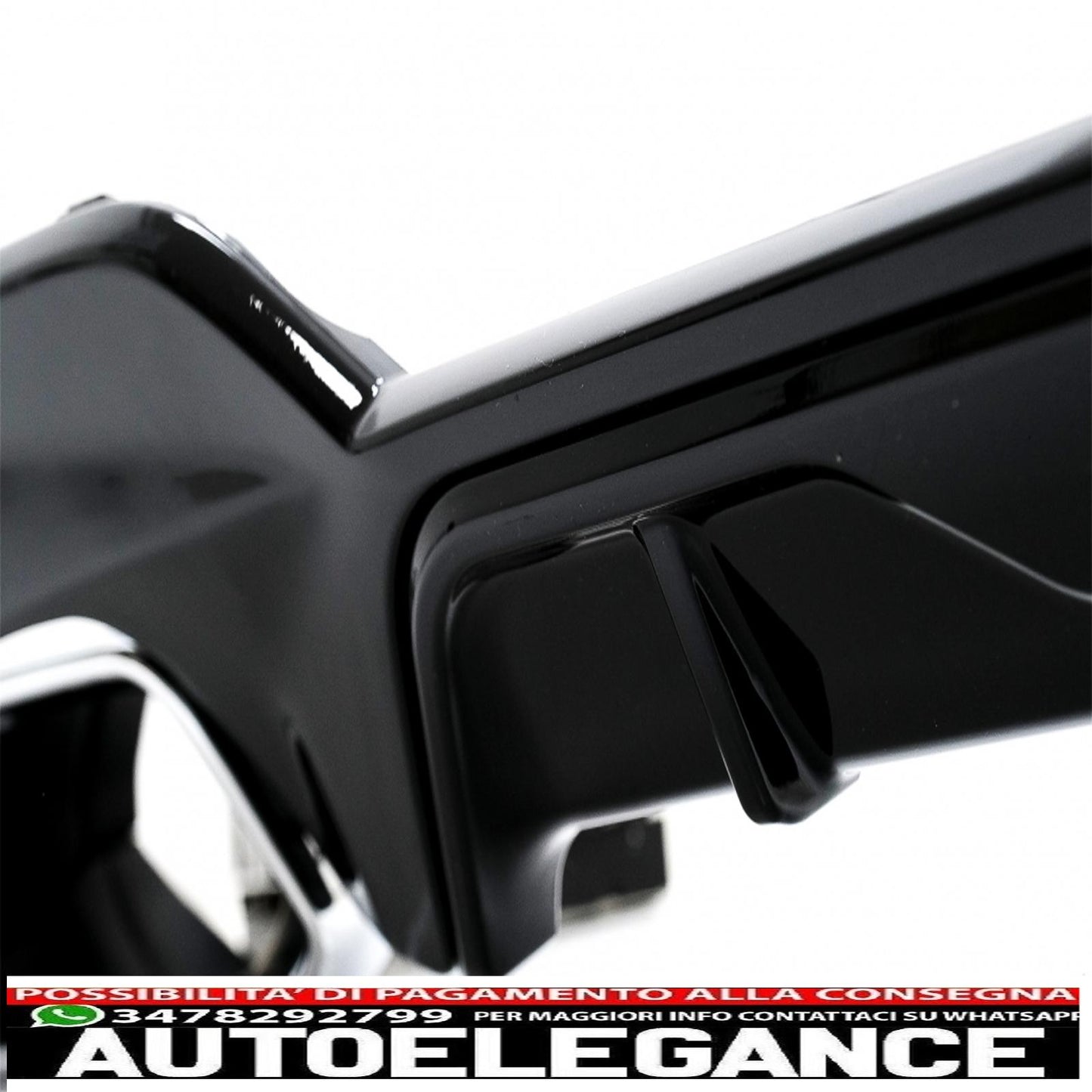 Diffusore mantovana per paraurti posteriore con terminali di scarico cromati, adatto per BMW serie 3 G20 G28 berlina G21 Touring (2018-up) M340i M Look nero pianoforte