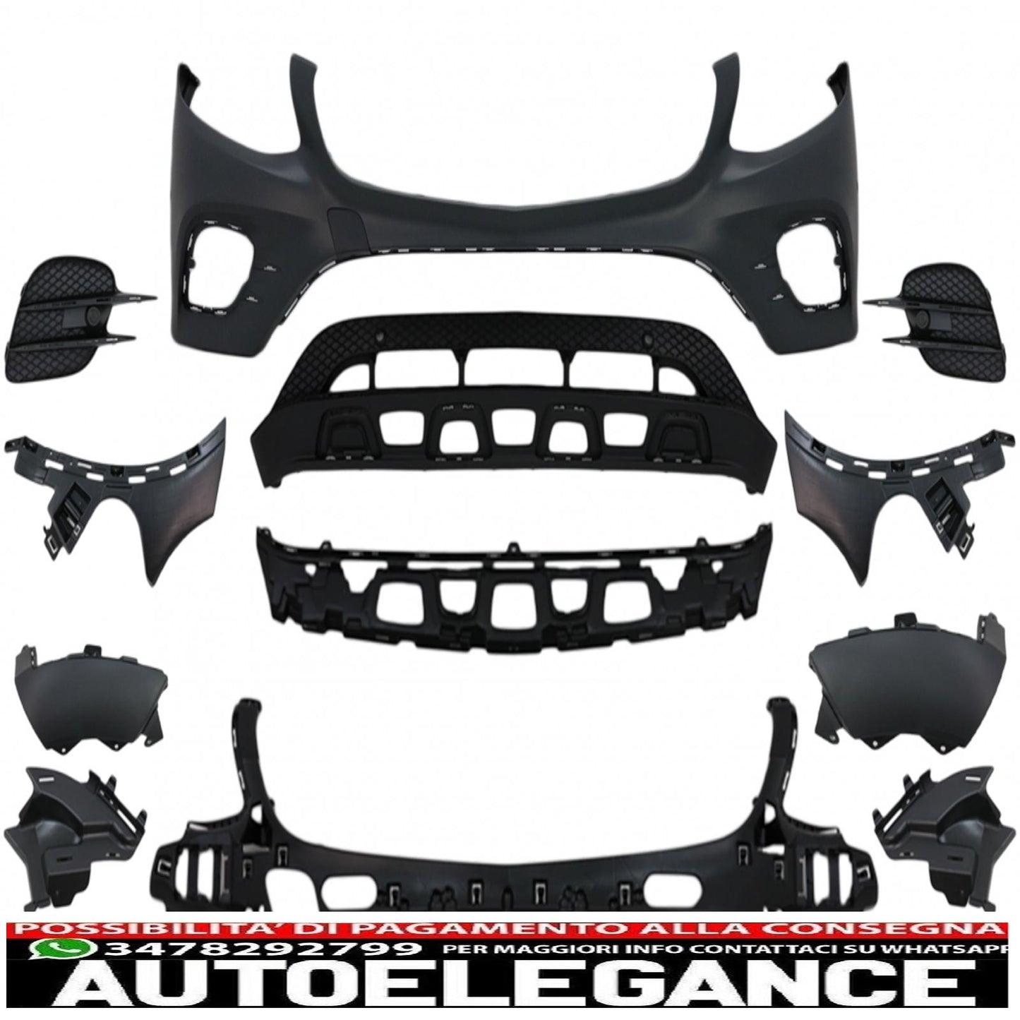 Front bumper suitable for mercedes glc x253 c253 suv coupe (2015-2019) design glc43
