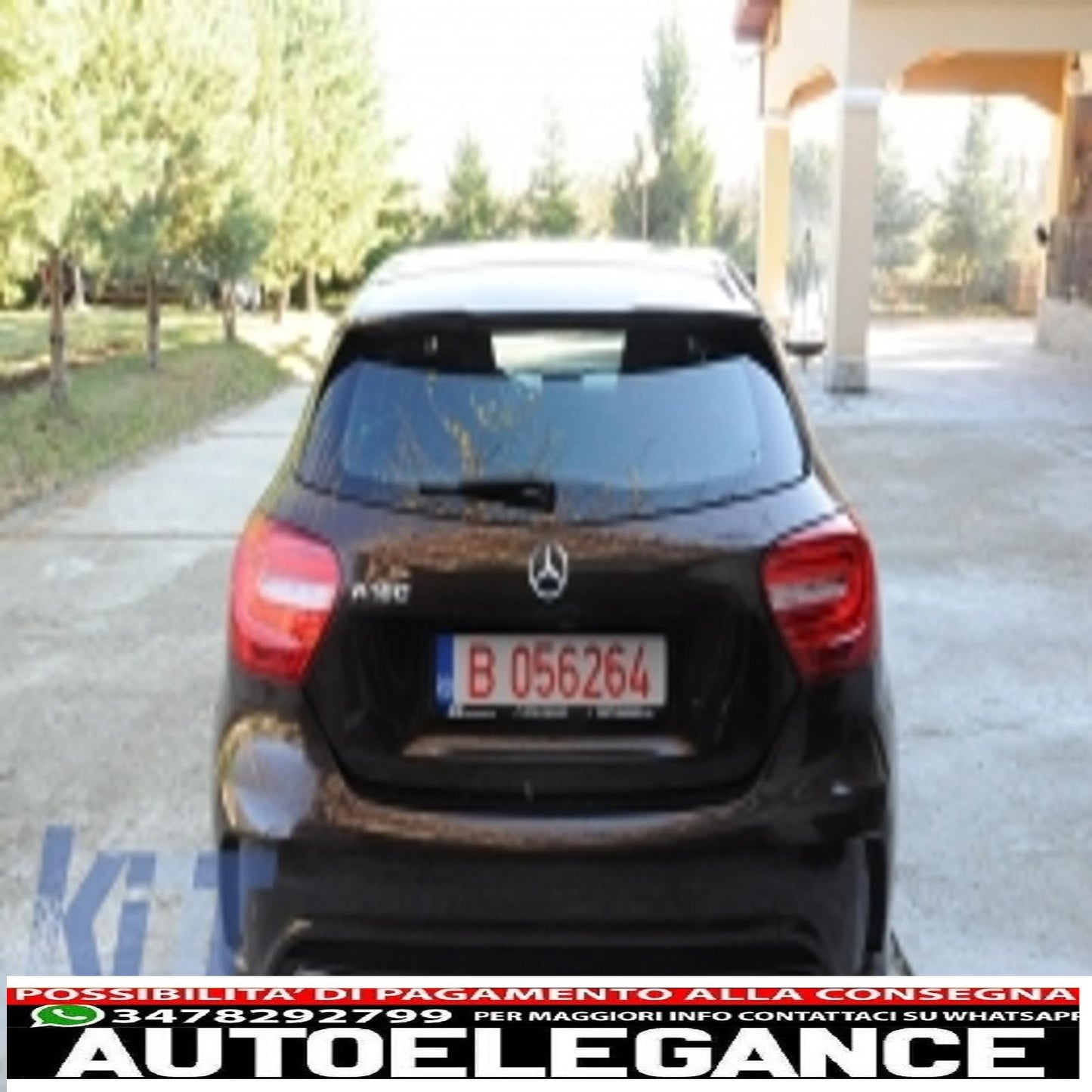 pacchetto diffusore posteriore e terminali di scarico adatto per mercedes classe a w176 (2012-2018) sport pack