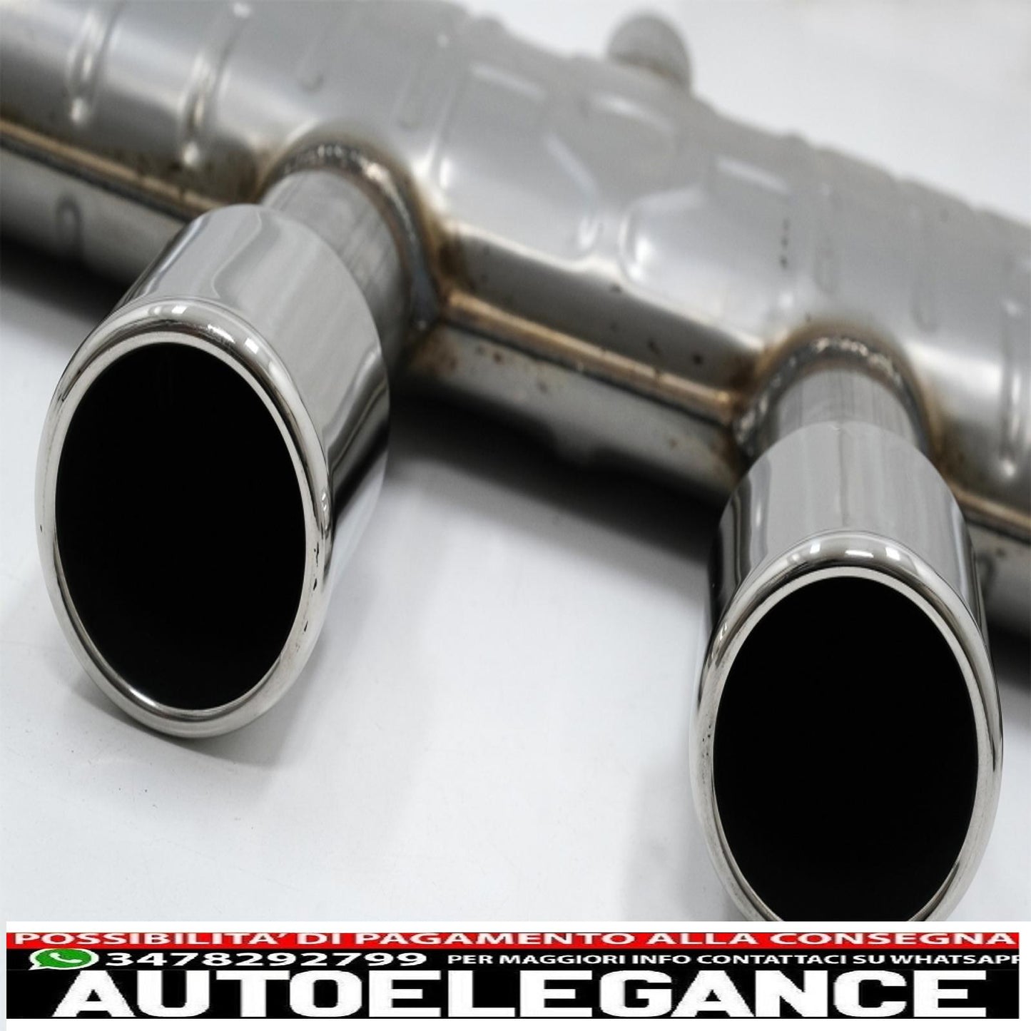 diffusore mantovana paraurti posteriore con impianto di scarico completo adatto per vw golf 6 vi (2008-2012) r20 look solo per paraurti standard