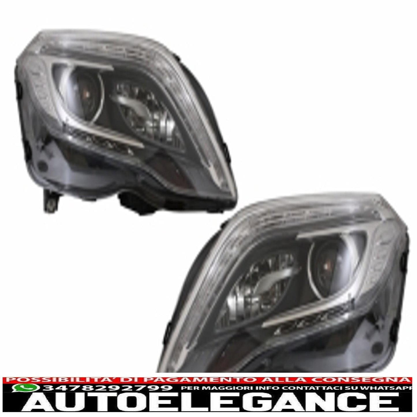 Complete conversion retrofit body kit suitable for mercedes glk x204 (2013-2015) restyling design with led drl headlights and led rear lights