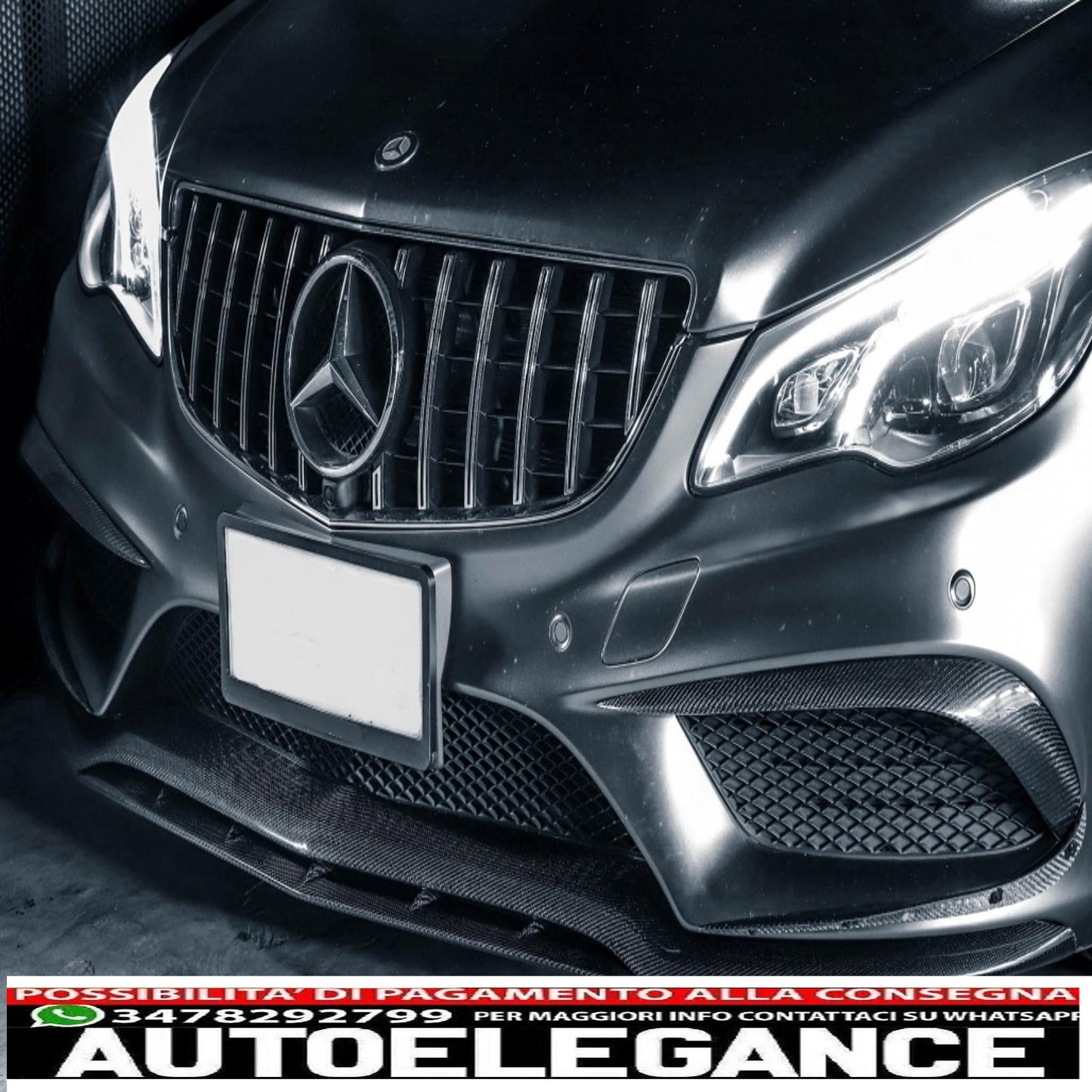 front grille suitable for mercedes e class c207 w207 a207 facelift (2013-2017) coupe cabrio gtr look