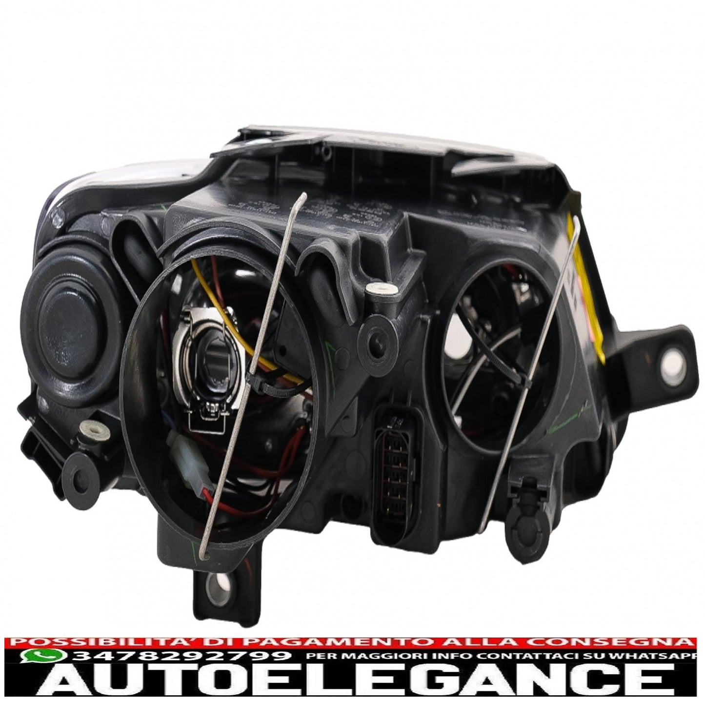 headlights suitable for vw passat b6 3c (03.2005-2010) 2 black halo rims