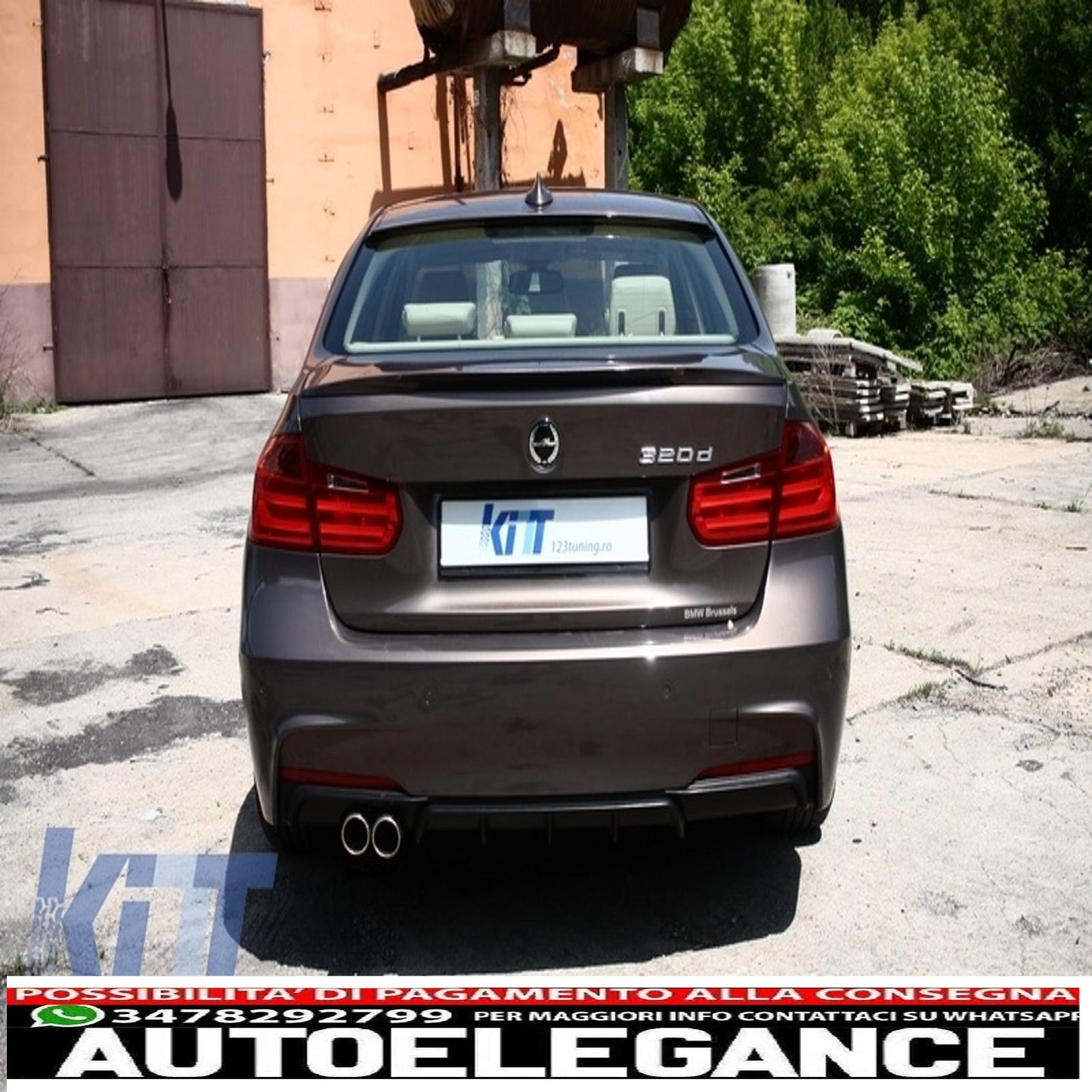 complete body kit suitable for BMW F30 (2011-2014) m-performance design with m-power design exhaust tips