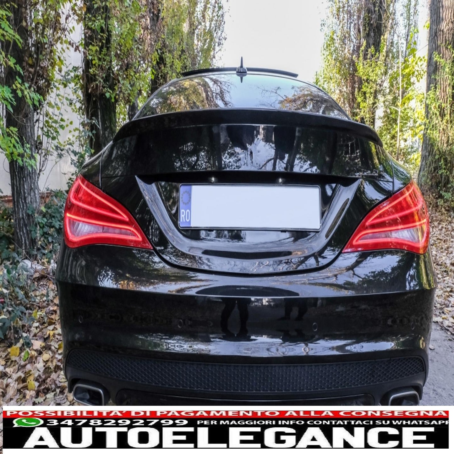 Spoiler per cofano bagagliaio adatto per mercedes cla c117 w117 (2013-2018) nero lucido