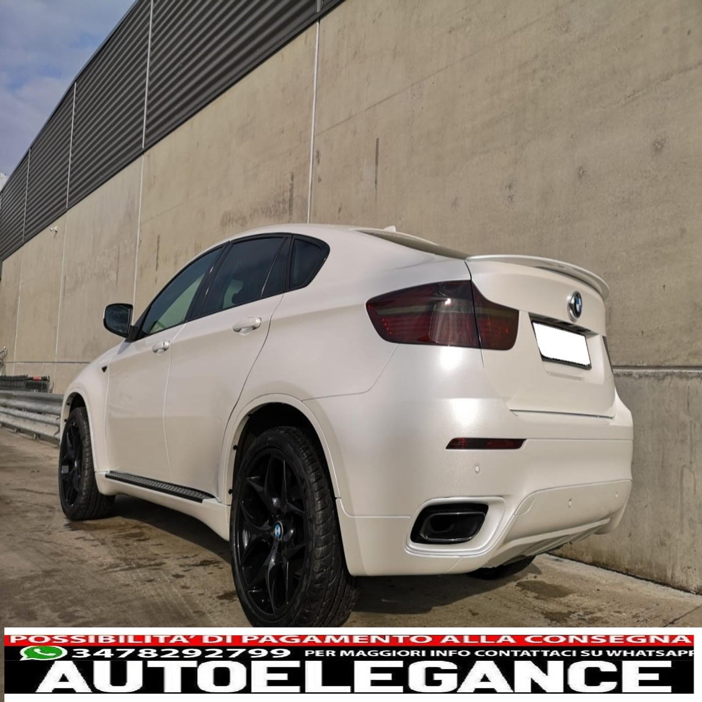 terminali marmitta di scarico adatti per bmw x6 e71 (2008-2014) v8 design nero