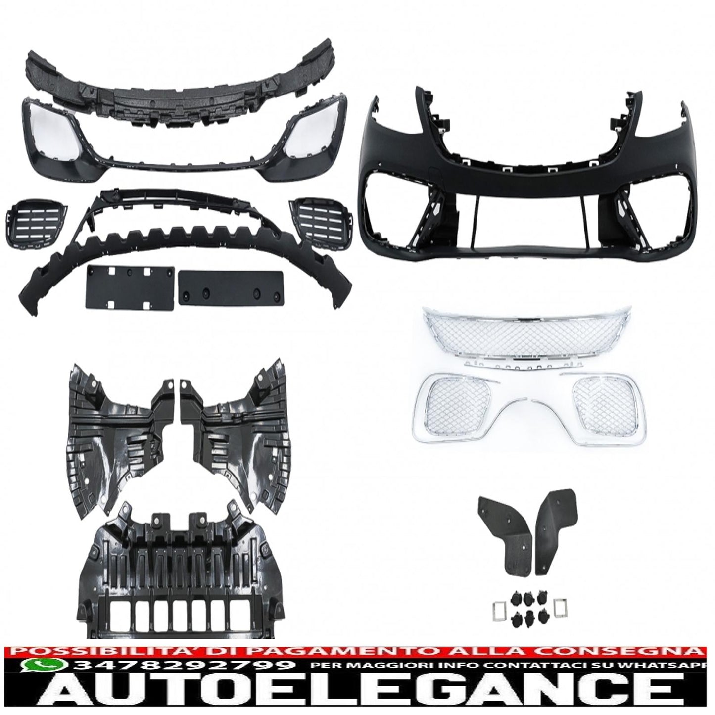 front bumper suitable for mercedes s class w222 facelift (2017-2020) design s65