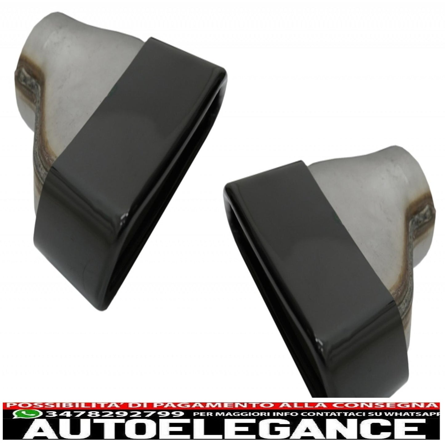 diffusore paraurti posteriore con terminali di scarico adatto per BMW Serie 5 G30 G31 Limousine Touring (2017-up) M Performance Design Nero