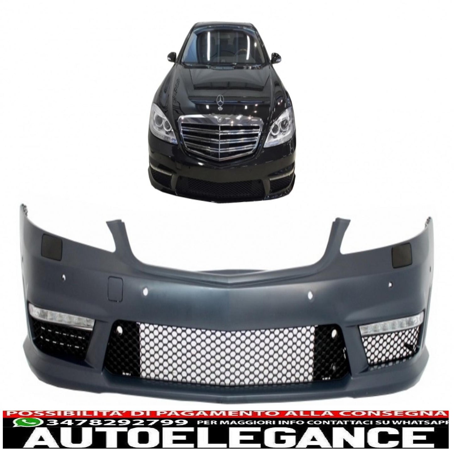 front bumper suitable for mercedes s class w221 (2005-2012) s63 s65 design