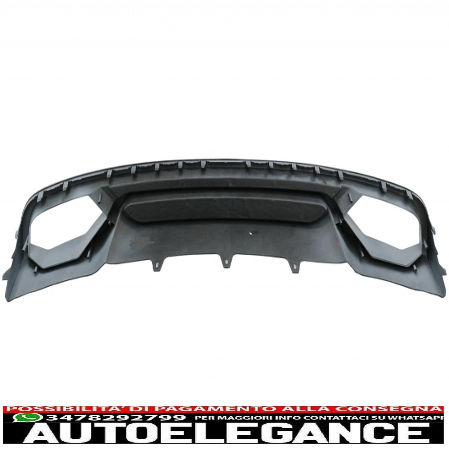 front bumper with rear diffuser and exhaust tips suitable for audi a4 b8 sedan facelift (2012-2015) rs4 design