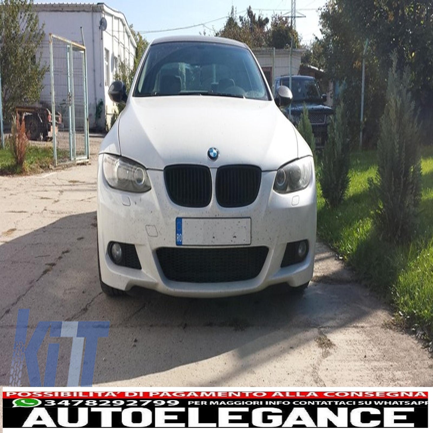 front bumper suitable for bmw 3 series e92 e93 (2006-2009) non-lci coupe cabrio m-technik look
