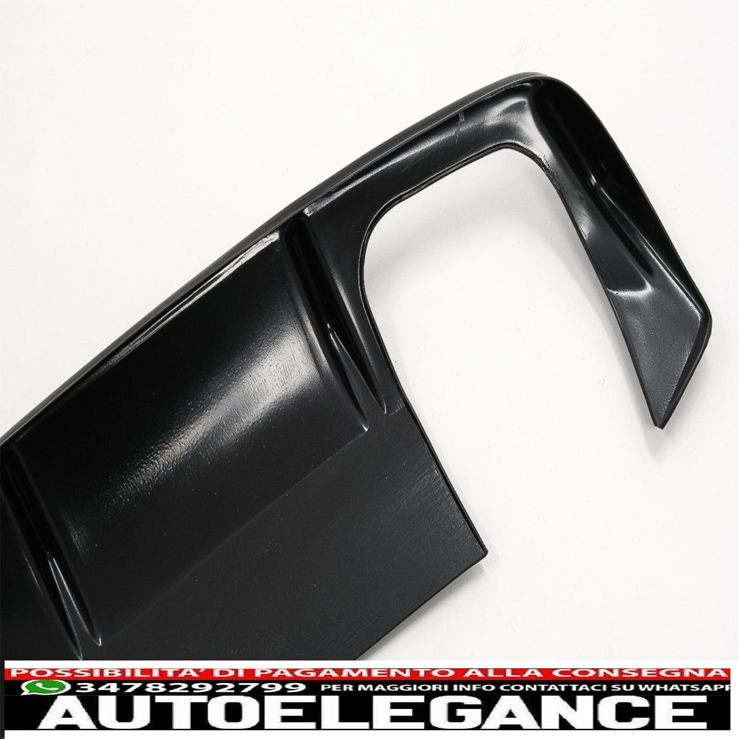 Diffusore d'aria mantovana paraurti posteriore adatto per skoda octavia ii (2004-2009) pianoforte nero