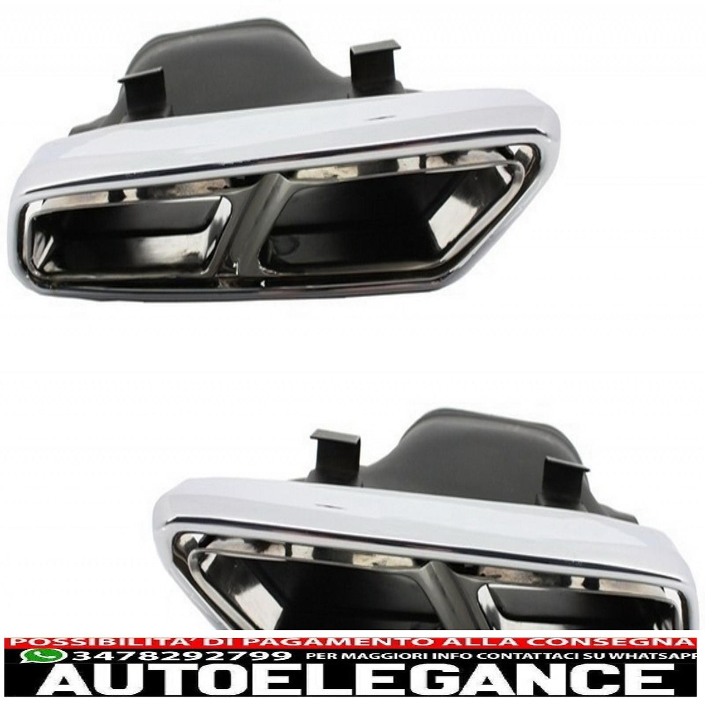 front bumper with rear diffuser and chrome tailpipes suitable for mercedes e class w212 facelift (2013-2016) only e65 design standard bumper