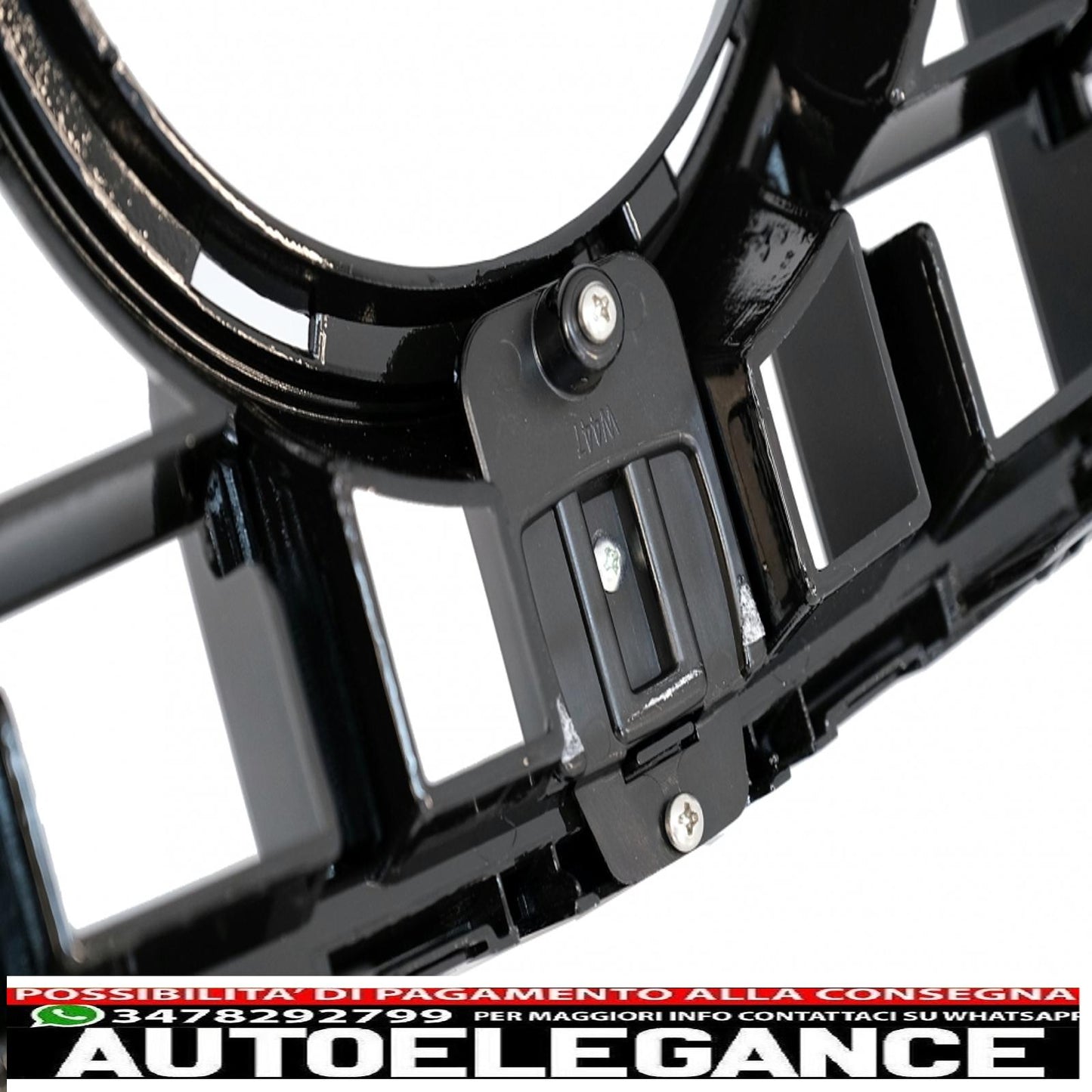 central grille suitable for mercedes v class w447 (2014-03.2019) gt r design panamericana black chrome