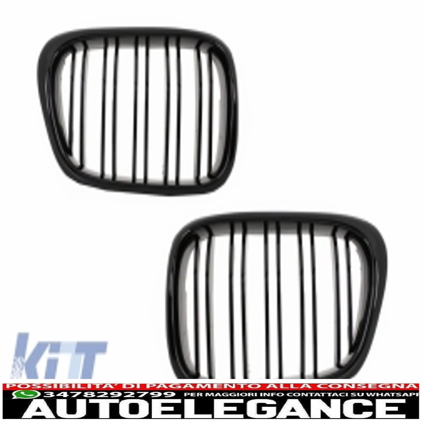body kit suitable for bmw 5 series e39 (1997-2003) double outlet m5 design with pdc+chrome grog lights and piano black central grilles+door moldings