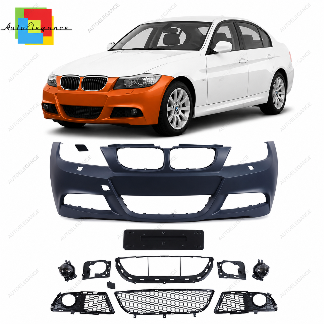 SPLITTER SUITABLE FOR VW GOLF 8 GTI GTD RLINE LOOK GLOSSY BLACK SPORTY DESIGN