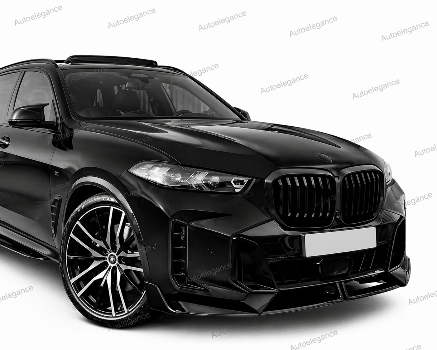🔥SPLITTER ANTERIORE ADATTO PER BMW X5 G05 LCI M SPORT 2023+ NERO LUCIDO 🔥