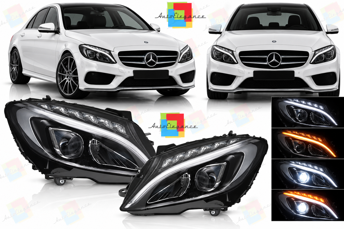 FARI LED COMPLETI DRL ADATTI PER MERCEDES W205 14-18