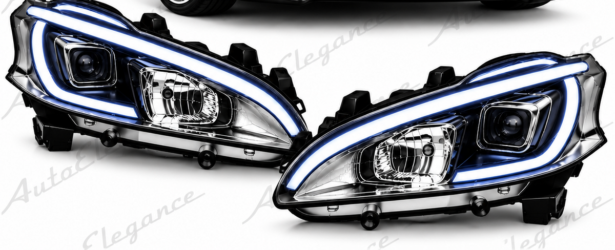 ART.11066 FARI ANTERIORI ADATTO PER PEUGEOT 208 12-15 LED NERO