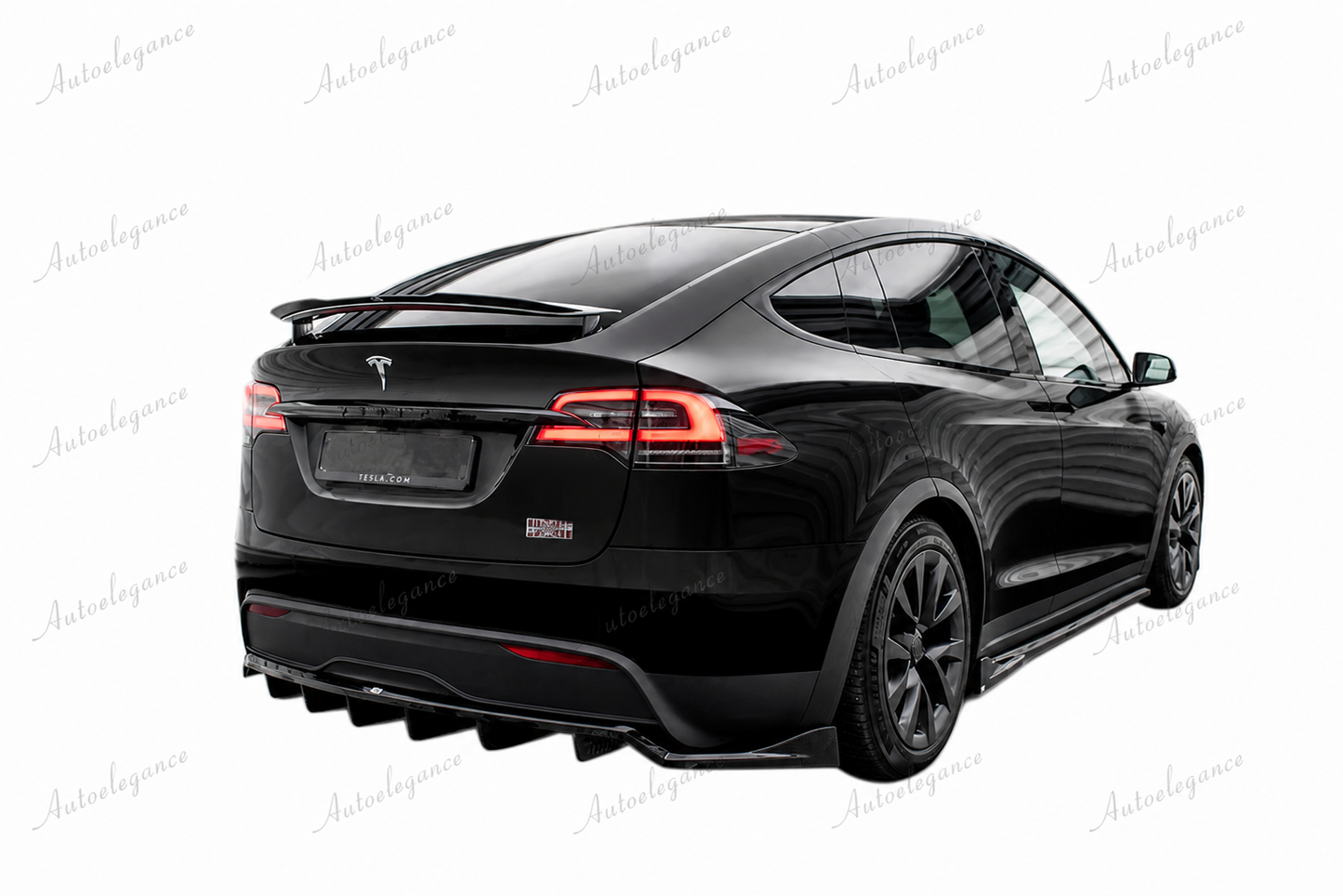 🔥ART.9776 SPLITTER POSTERIORE (CON BARRE VERTICALI)TESLA MODEL X Mk1 FACELIFT🔥